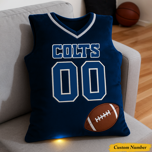 IC x NFL Personalized Graphic 3DPrint Football Jersey Pillow DDT CTND