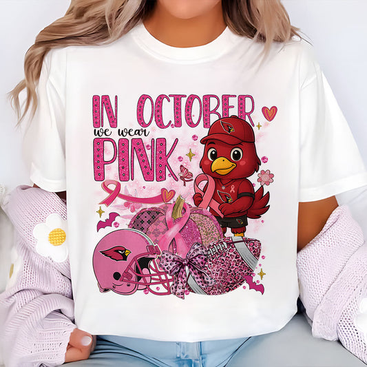 In October We Are Pink NFL ARI 2D Shirt DatND DVT