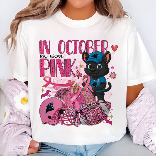 In October We Are Pink NFL CAR 2D Shirt DatND DVT