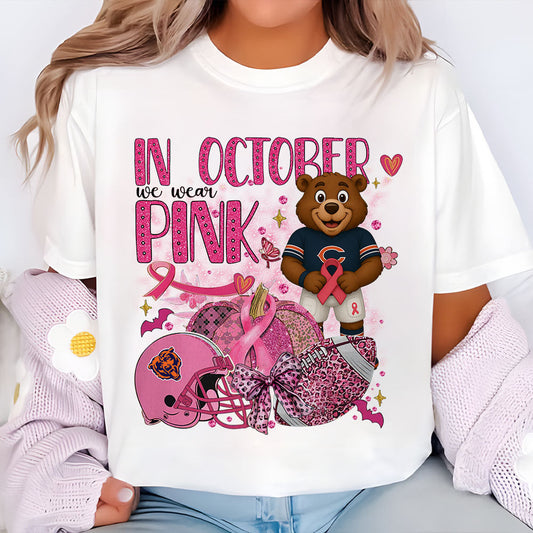 In October We Are Pink NFL CHI 2D Shirt DatND DVT