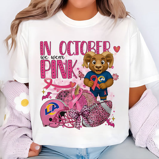In October We Are Pink NFL LAR 2D Shirt DatND DVT