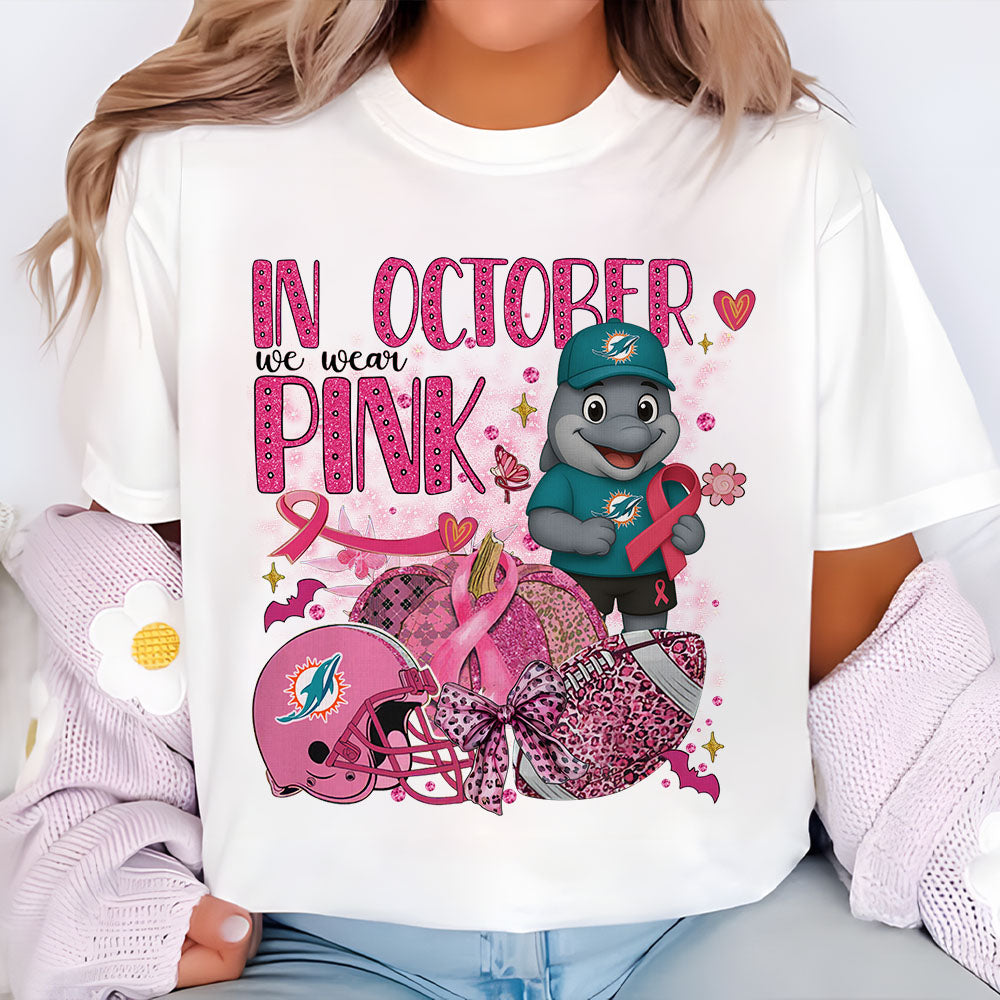 In October We Are Pink NFL MIA 2D Shirt DatND DVT