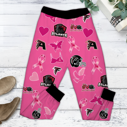In October We Wear Pink And Watch ATL NFL Pajamas Set DatND DVT