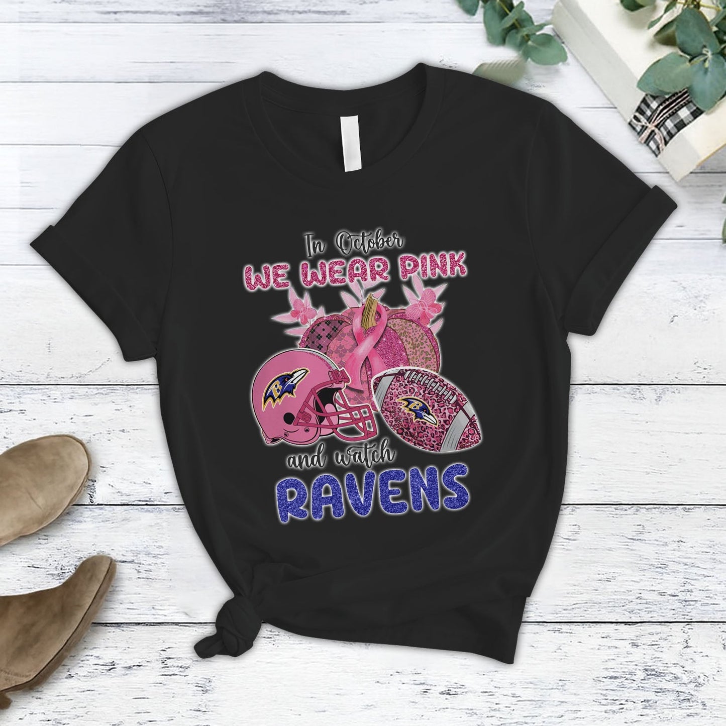 In October We Wear Pink And Watch BAL NFL Pajamas Set DatND DVT
