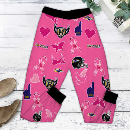 In October We Wear Pink And Watch BAL NFL Pajamas Set DatND DVT