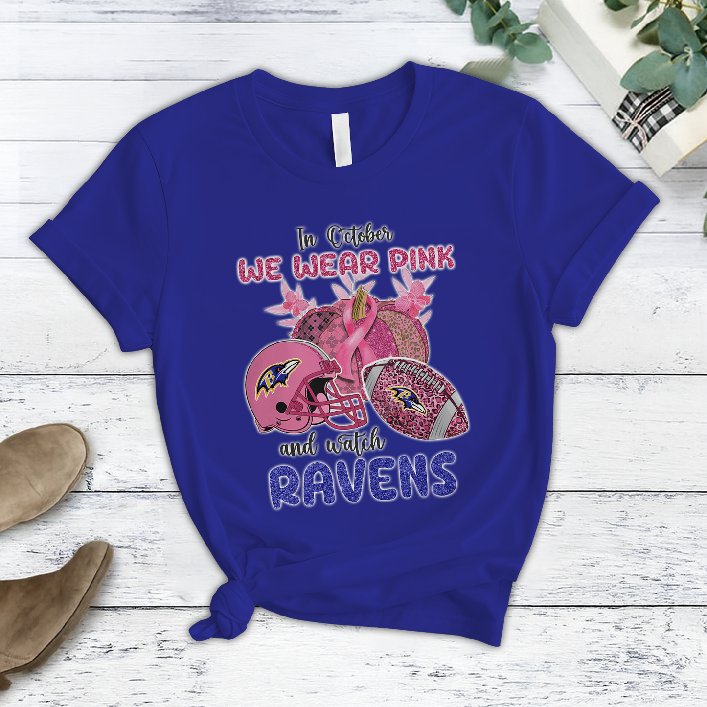 In October We Wear Pink And Watch BAL NFL Pajamas Set DatND DVT