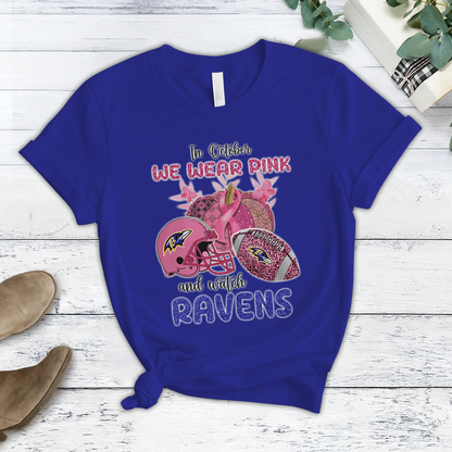 In October We Wear Pink And Watch BAL NFL Pajamas Set DatND DVT