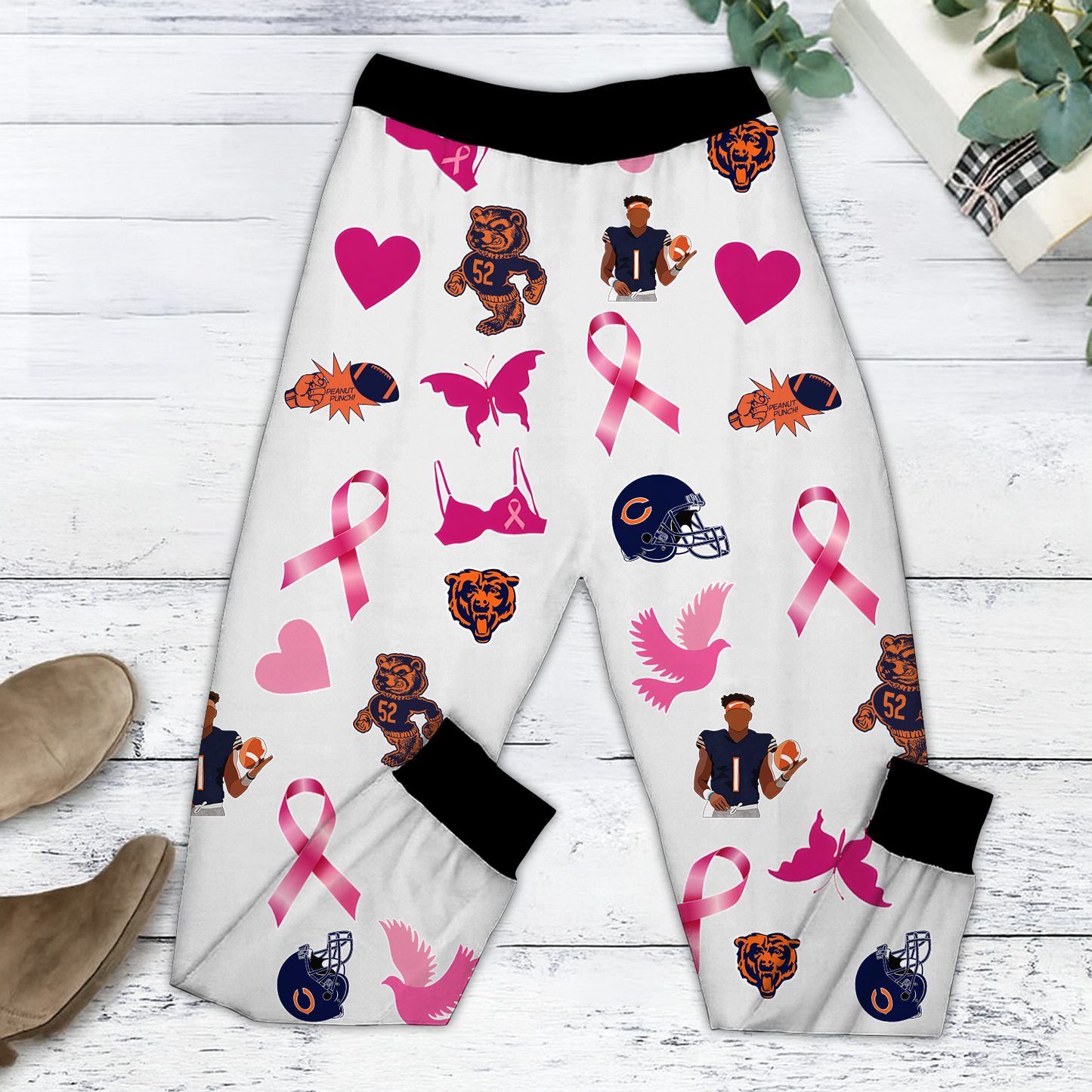 In October We Wear Pink And Watch CHI NFL Pajamas Set DatND DVT