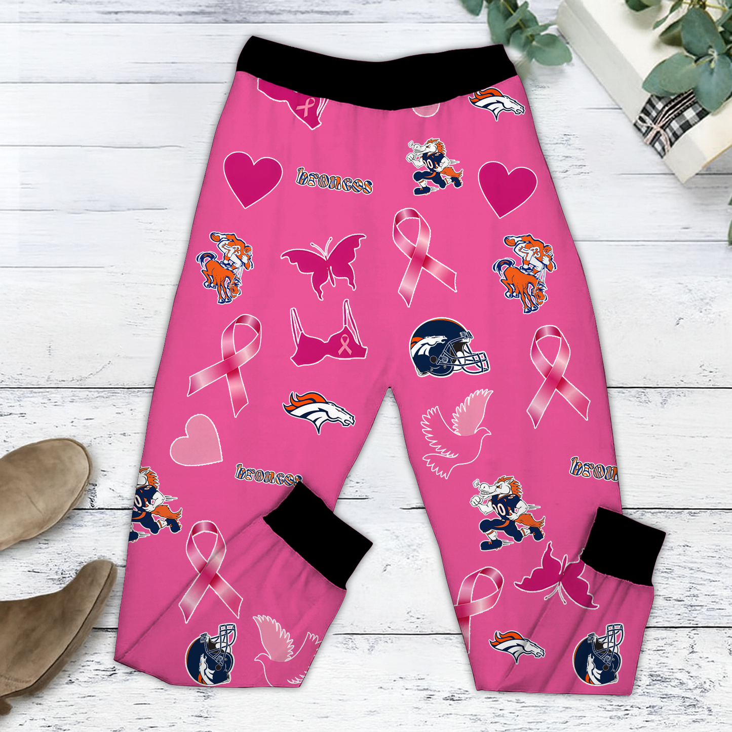 In October We Wear Pink And Watch DEN NFL Pajamas Set DatND DVT