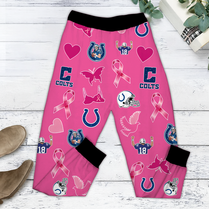 In October We Wear Pink And Watch IND NFL Pajamas Set DatND DVT