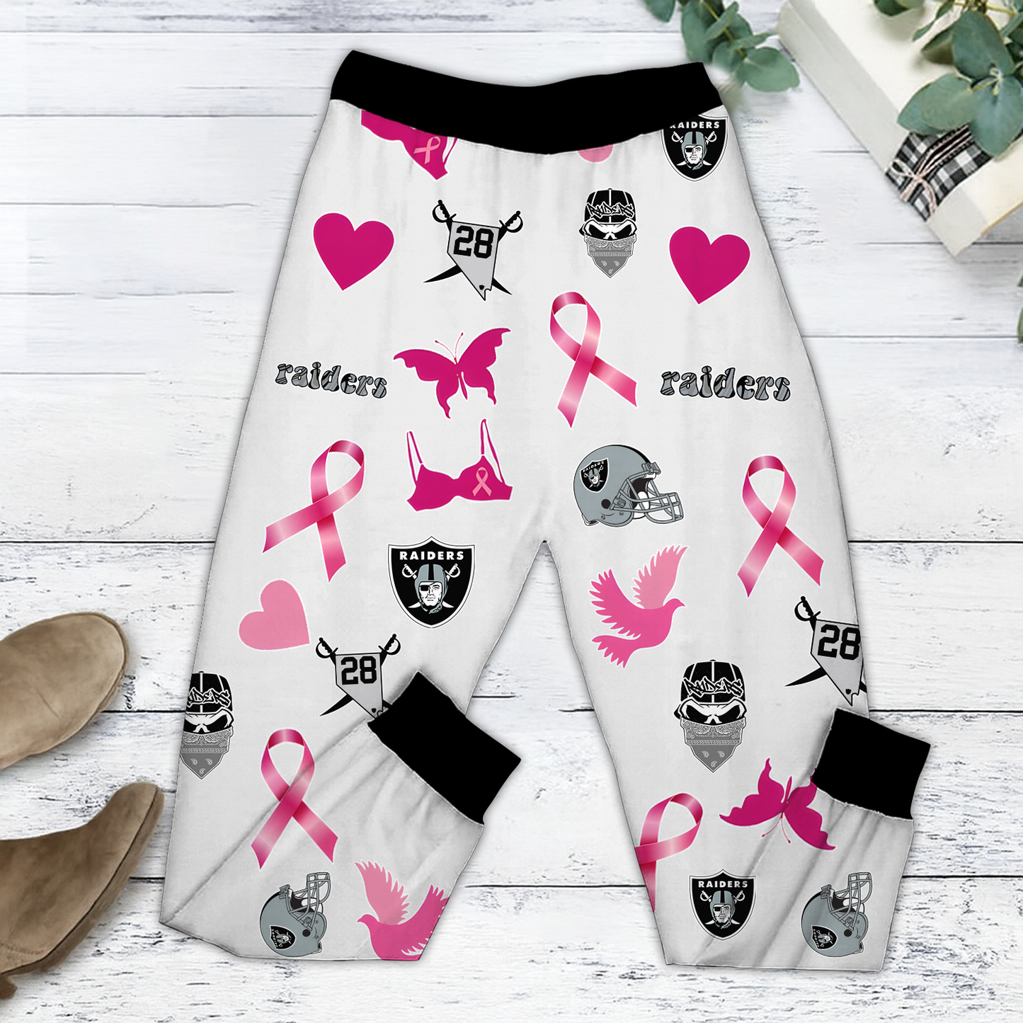 In October We Wear Pink And Watch LV NFL Pajamas Set DatND DVT