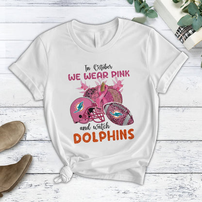 In October We Wear Pink And Watch MIA NFL Pajamas Set DatND DVT