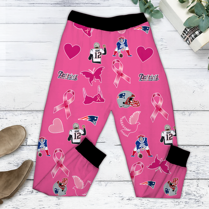 In October We Wear Pink And Watch NE NFL Pajamas Set DatND DVT