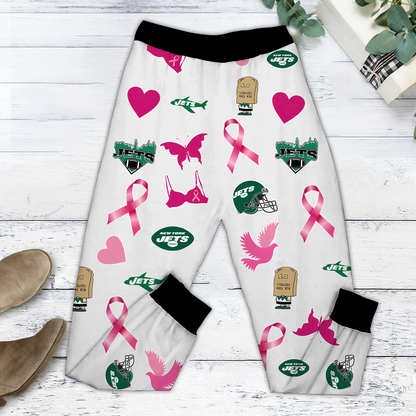 In October We Wear Pink And Watch NYJ NFL Pajamas Set DatND DVT