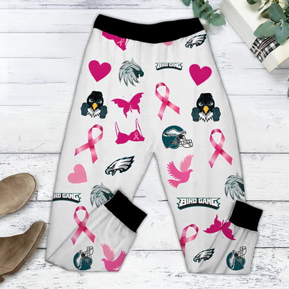 In October We Wear Pink And Watch PHI NFL Pajamas Set DatND DVT