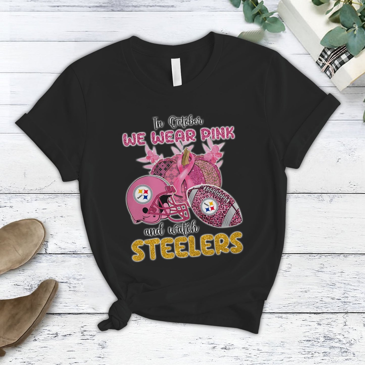 In October We Wear Pink And Watch PIT NFL Pajamas Set DatND DVT