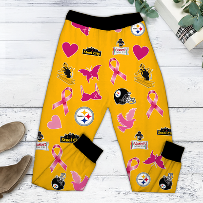 In October We Wear Pink And Watch PIT NFL Pajamas Set DatND DVT