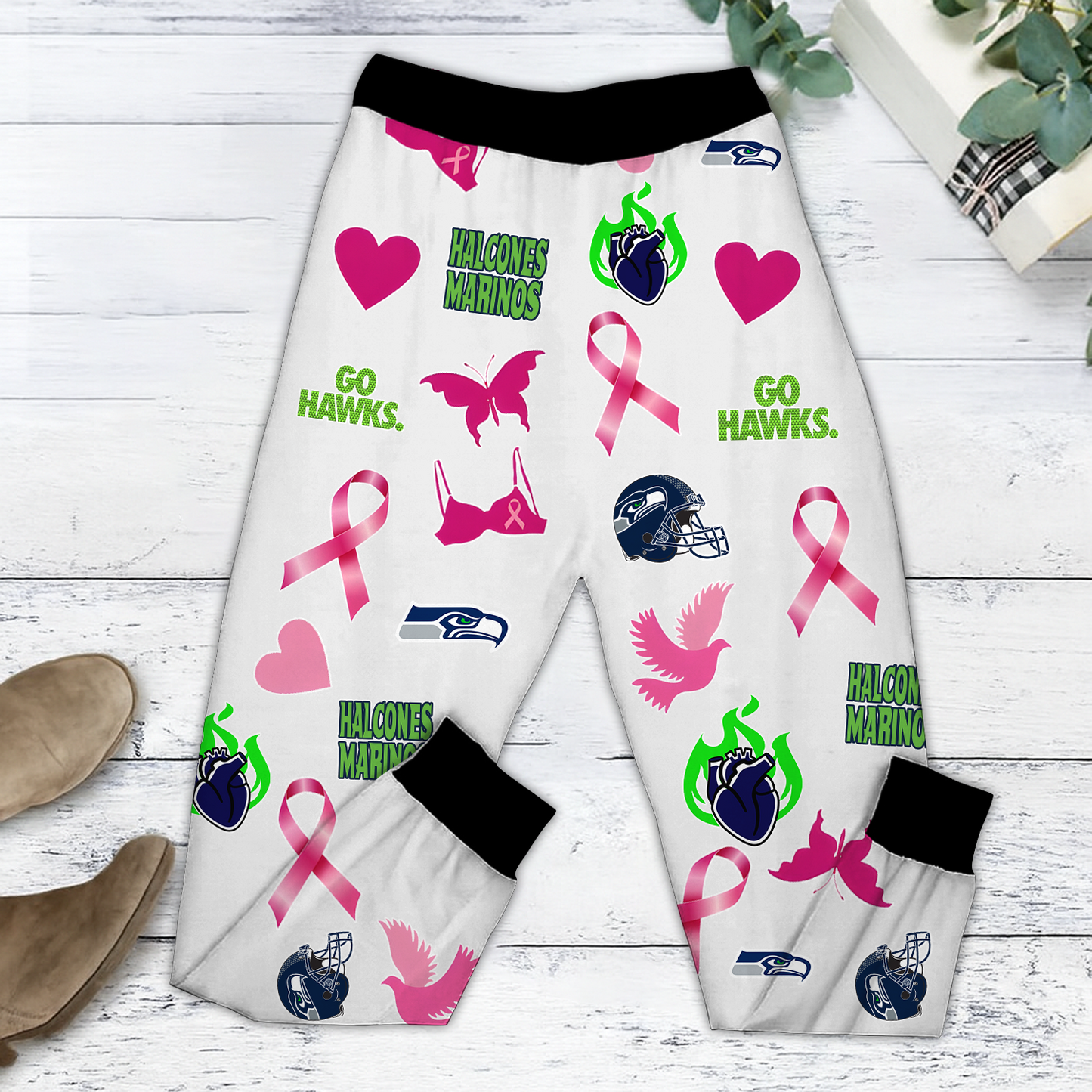 In October We Wear Pink And Watch SEA NFL Pajamas Set DatND DVT