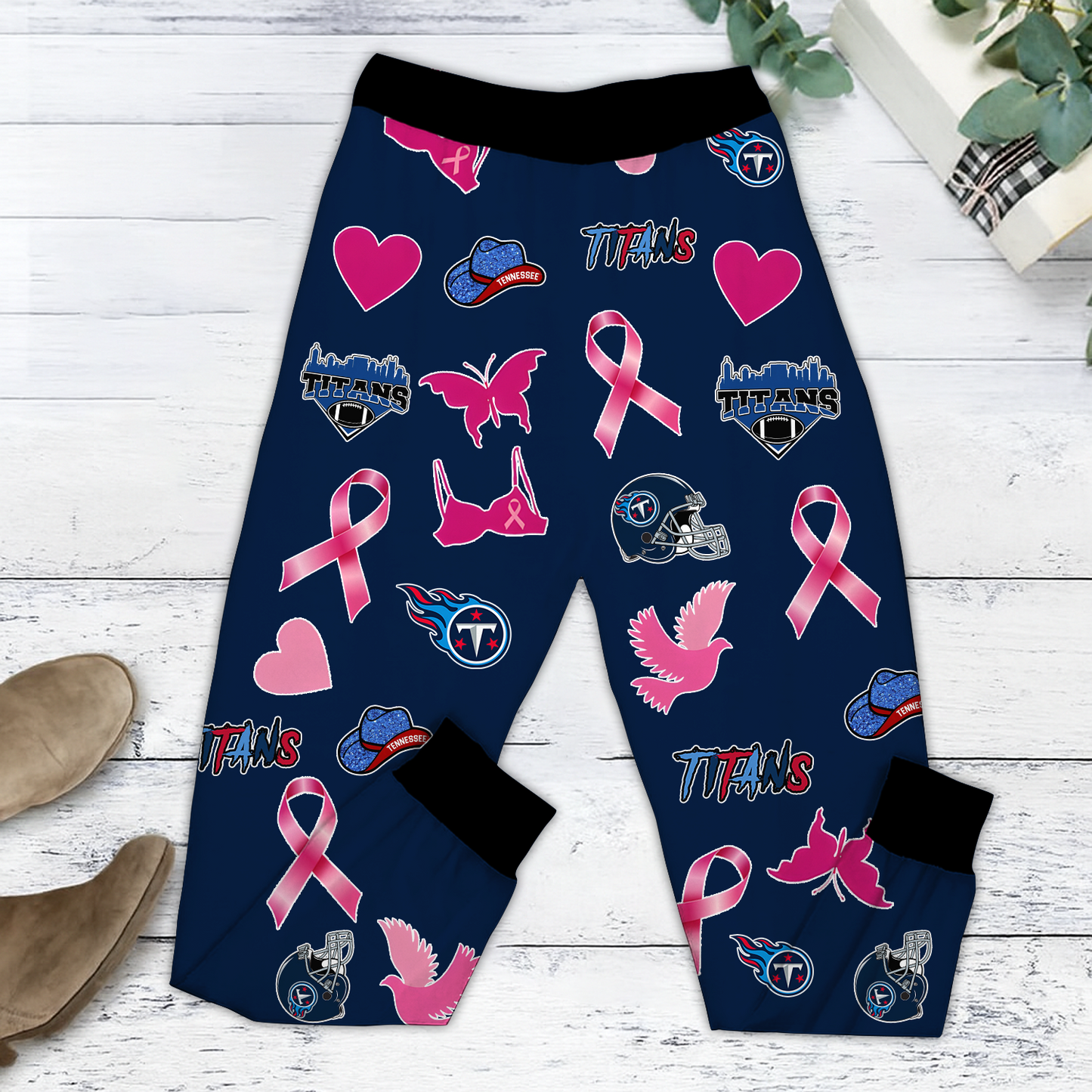 In October We Wear Pink And Watch TEN NFL Pajamas Set DatND DVT