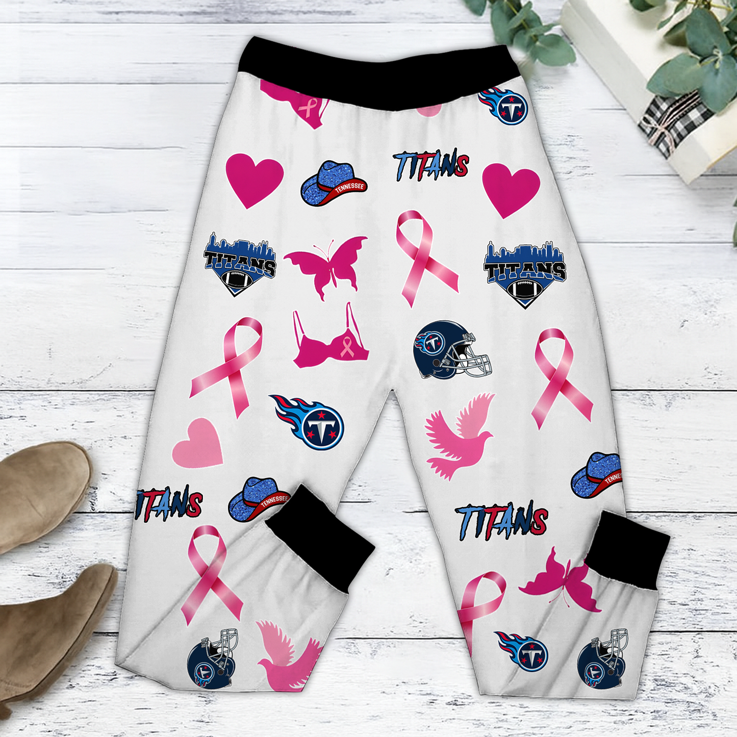 In October We Wear Pink And Watch TEN NFL Pajamas Set DatND DVT