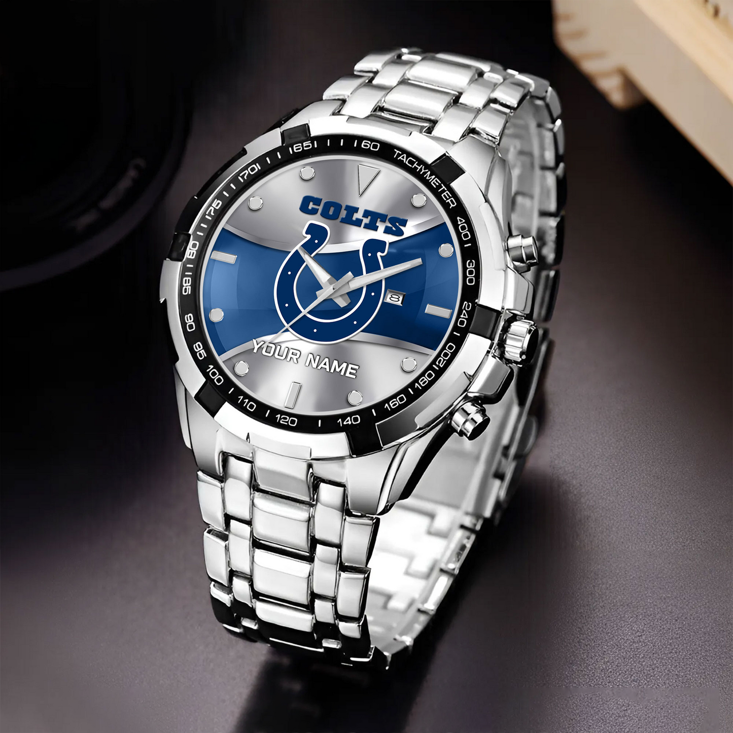 IND x NFL Alloy Men Quartz Watch - Custom Name DATND TANTD