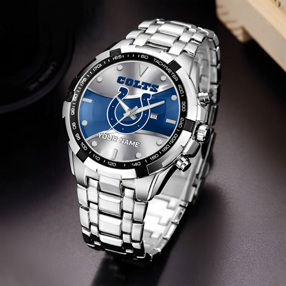 IND x NFL Alloy Men Quartz Watch - Custom Name DATND TANTD