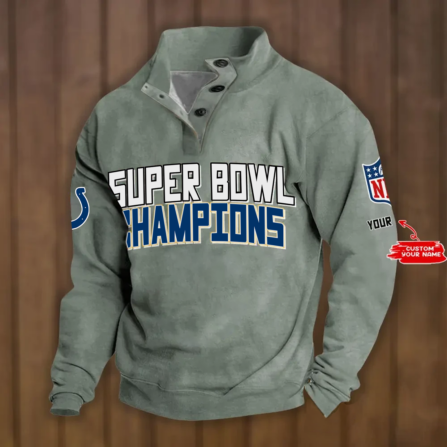 IND x NFL Double Breasted Stand Collar Hoodies DATND TANTD