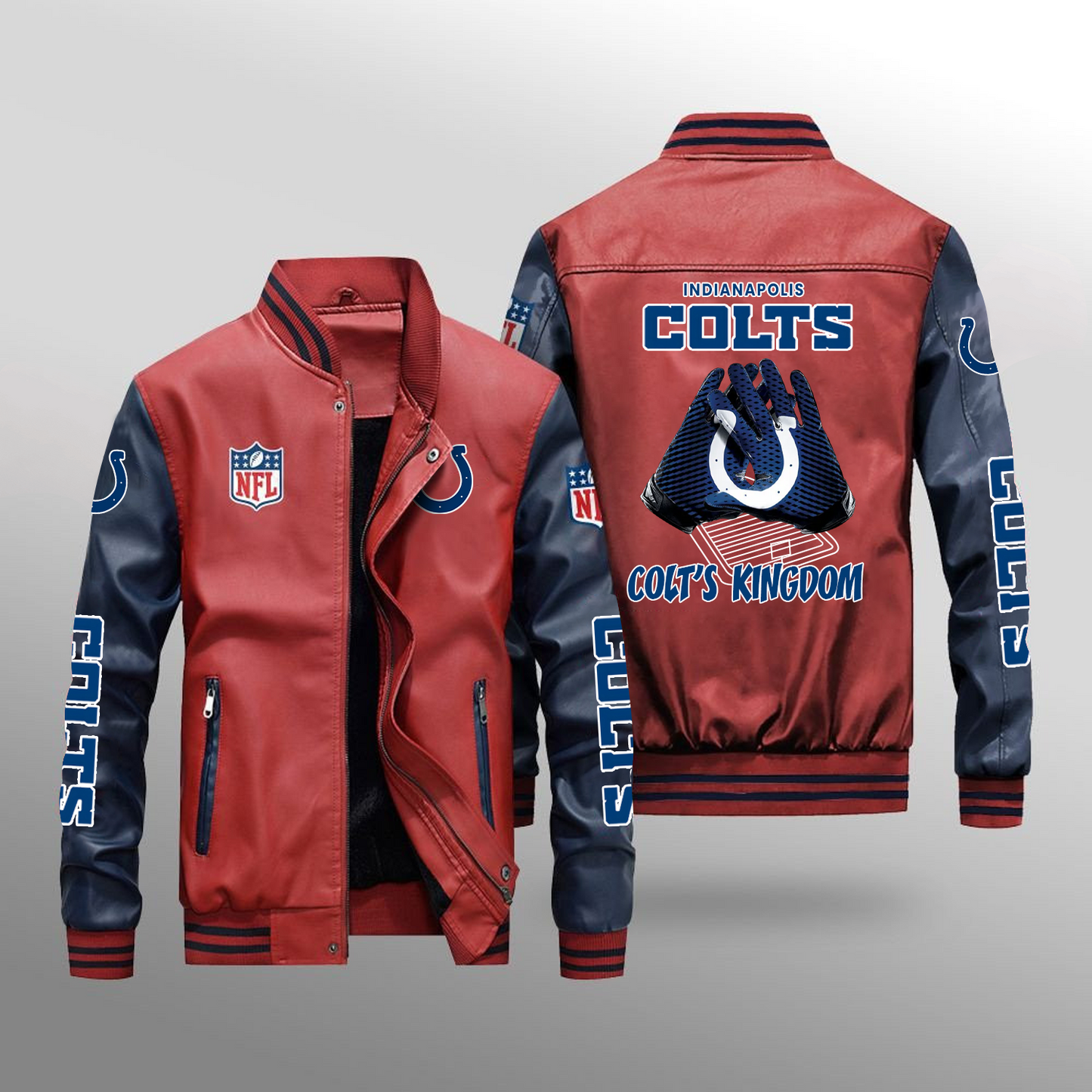 IND x NFL Leather Bomber Jacket DATND TANTD