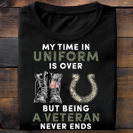 IND x NFL My Time In Uniform Is Over But Being A Veteran Never Ends 2D Shirt DatND ThuongNH
