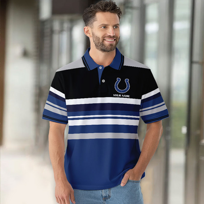 IND x NFL New Style Men Short Sleeves Polo Shirt DatND DVT