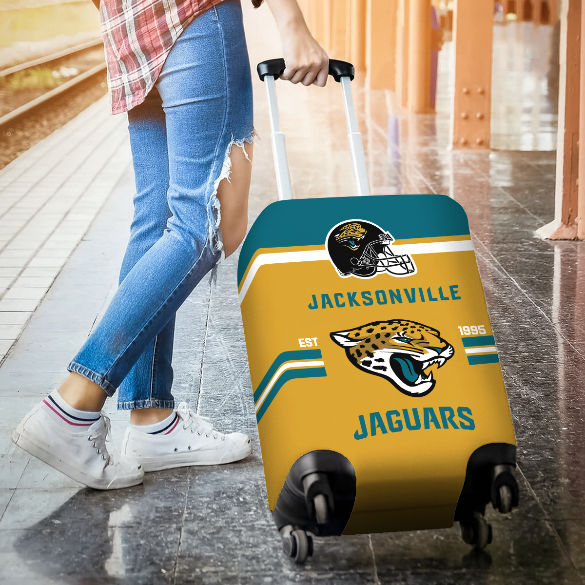 JJ NFL Luggage Cover Suitcase Protector DDT NTL