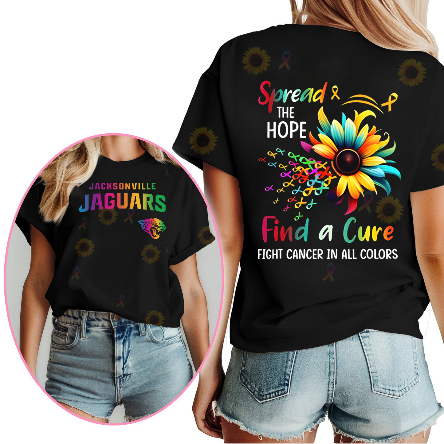 JJ Premium NFL Rainbow Cancer Awareness Shirt DDT HLP