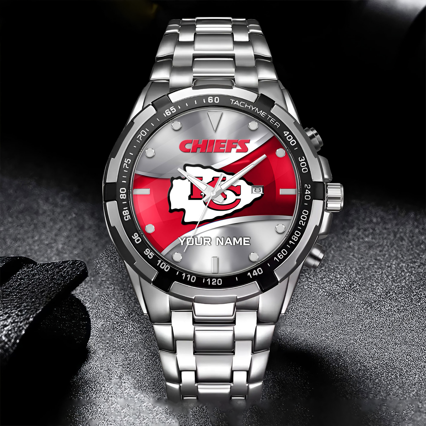 KC x NFL Alloy Men Quartz Watch - Custom Name DATND TANTD