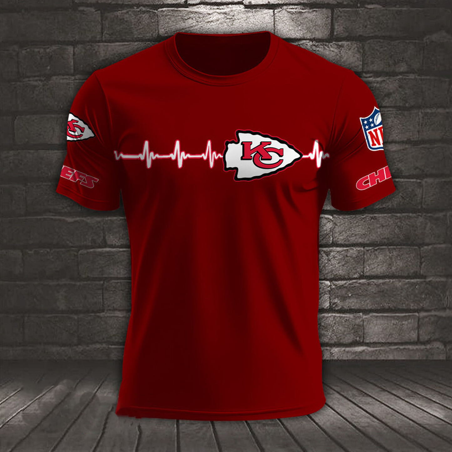 KC x NFL Heart Rate Map Special 3D Shirt DatND ThuongNH