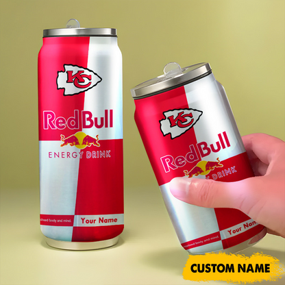 KC x NFL Mix RedB Drink Can Tumbler Custom Any Name DATND TANTD