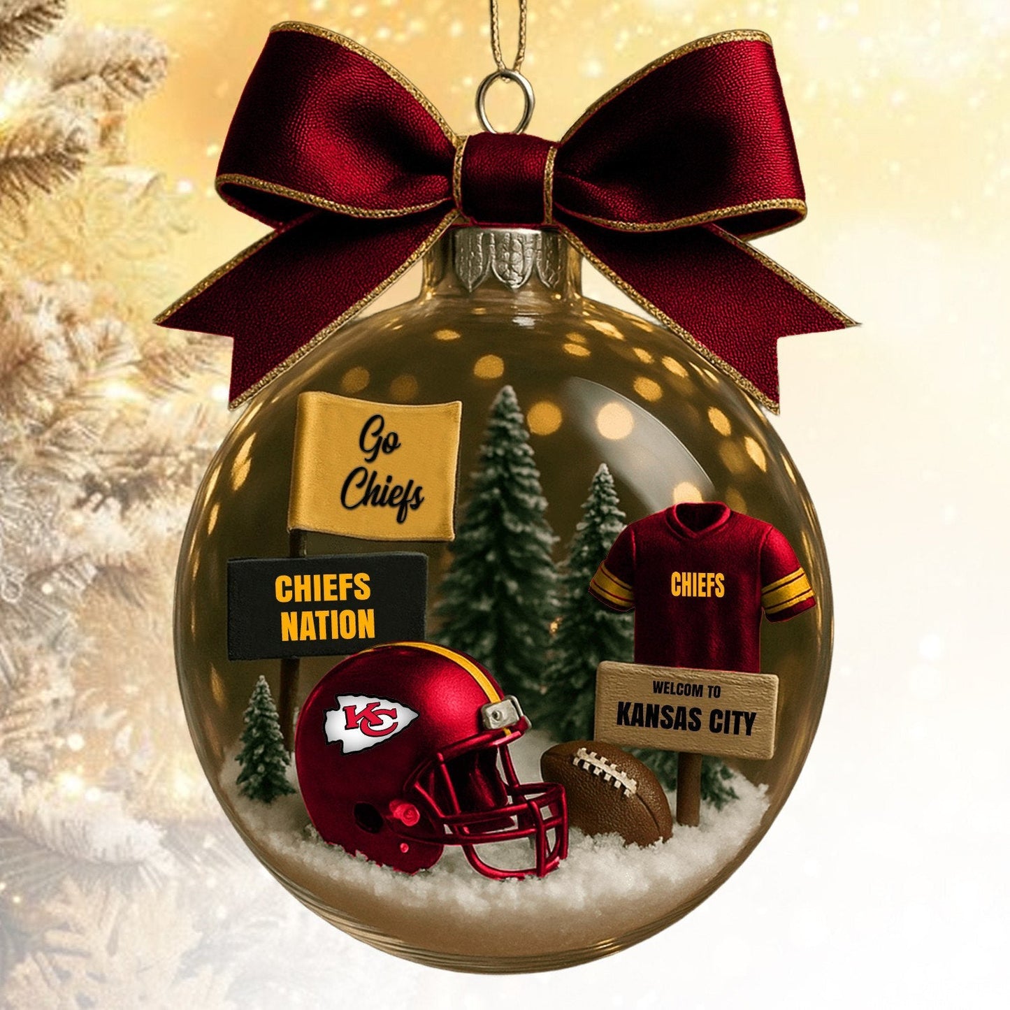 KCC  NFL Acrylic Ball Ornament - Best Gift For Fans DDT CTND