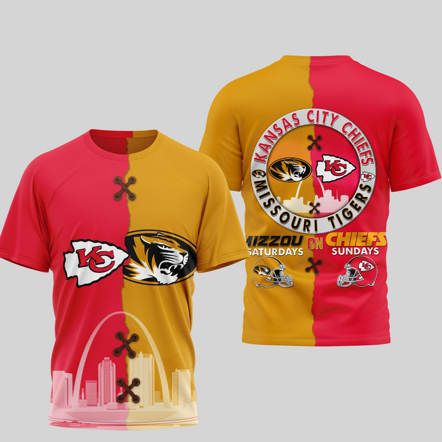 KCC 1 Premium NFL x NCAA 3D T-shirt DDT NTL