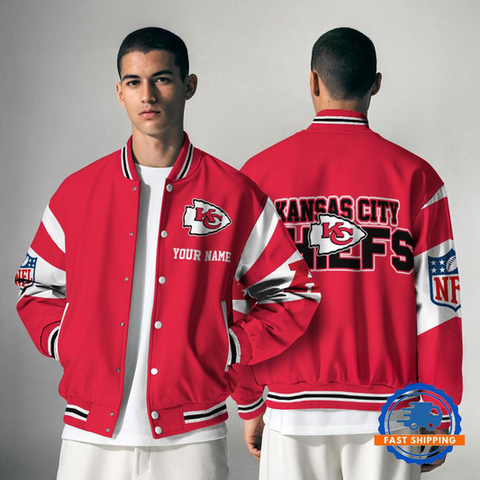 KCC NFL Varsity Jacket Custom Name For Fans DDT NTL