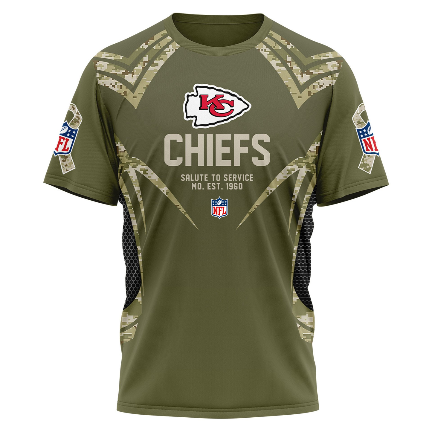 KCC Premium NFL Salute to Service Camo 3D Shirt DDT CTND