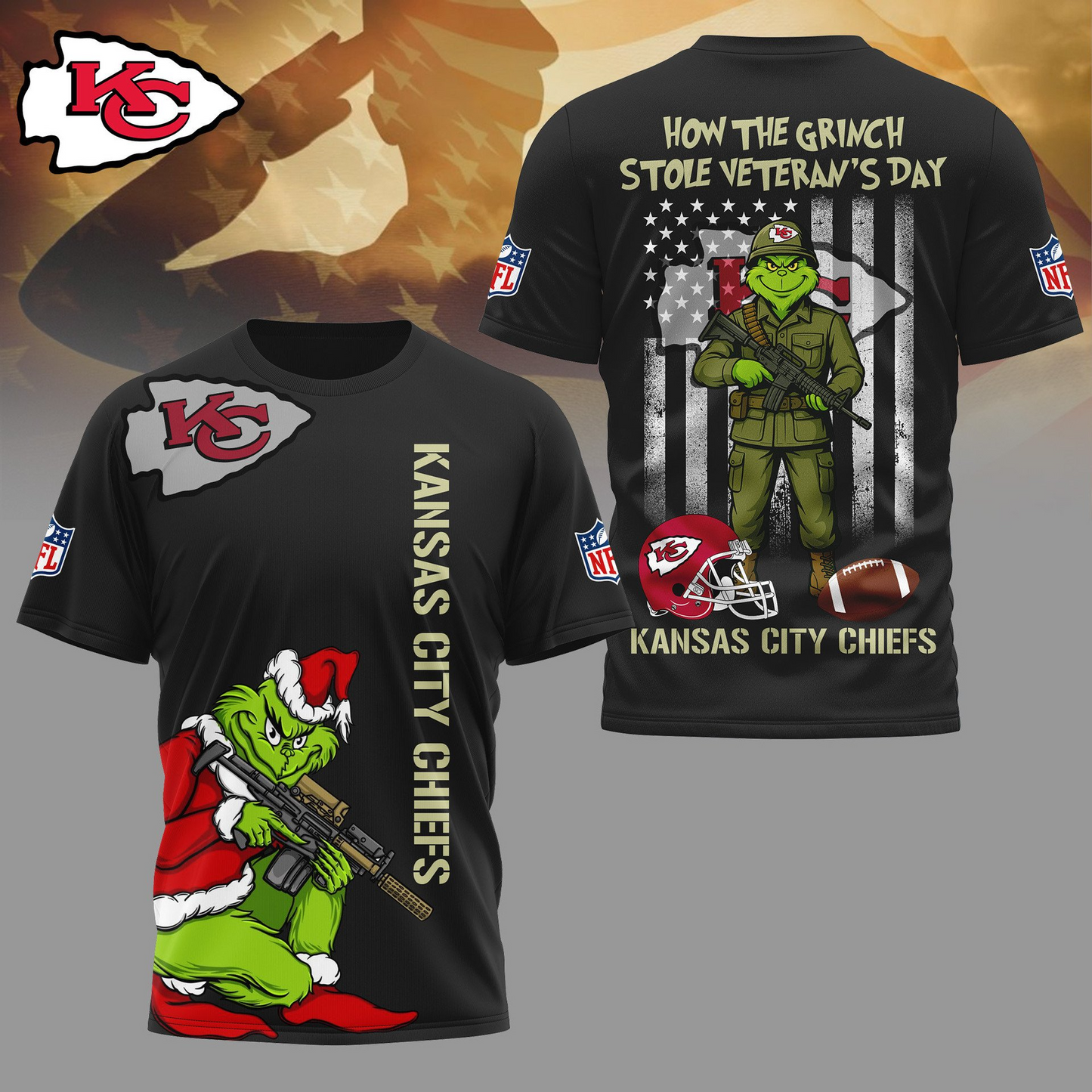 KCC Premium NFL The Grinch Salute Veterans DDT CTND