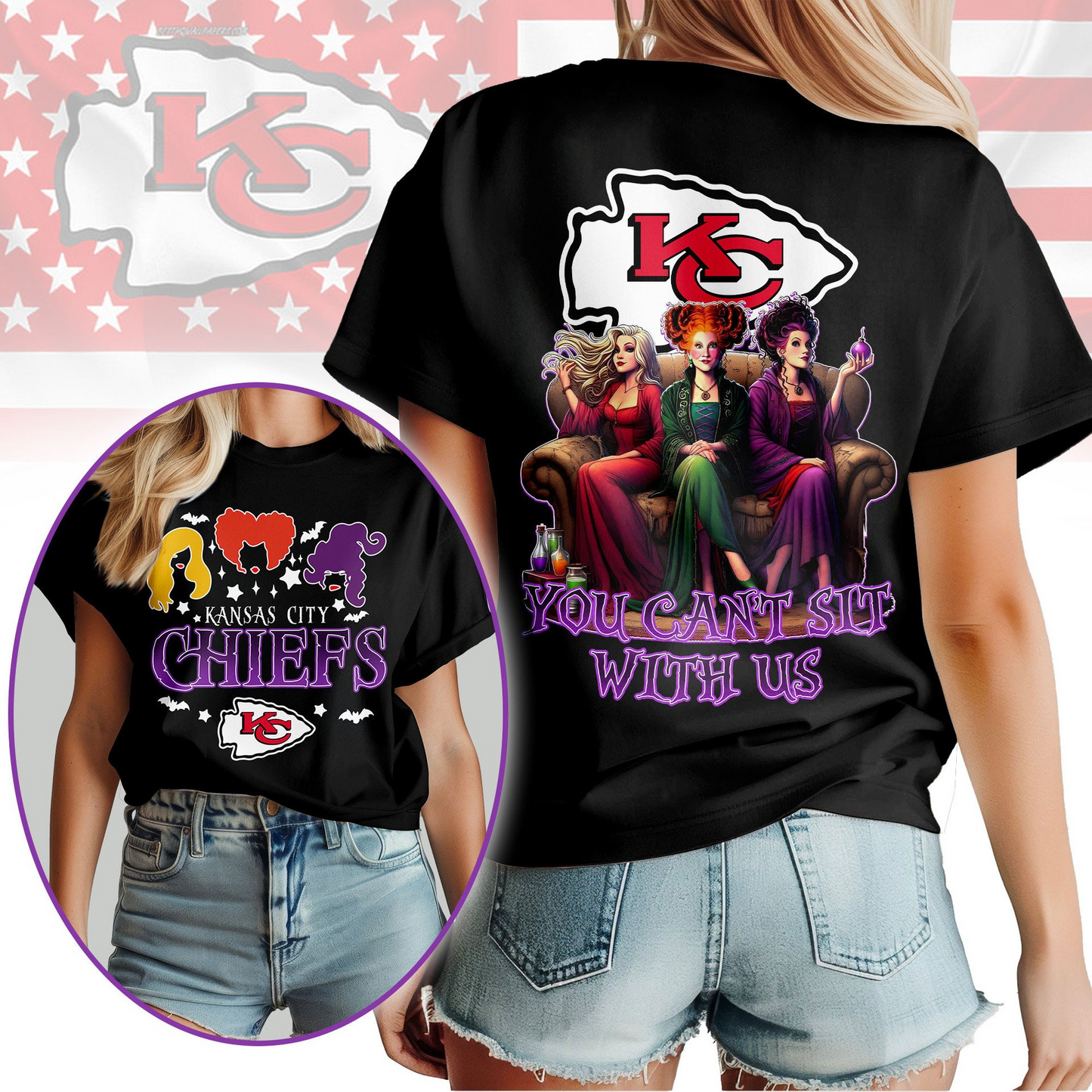 KCC Premium NFL You Can't Sit With Us 3D T-shirt DDT NTL