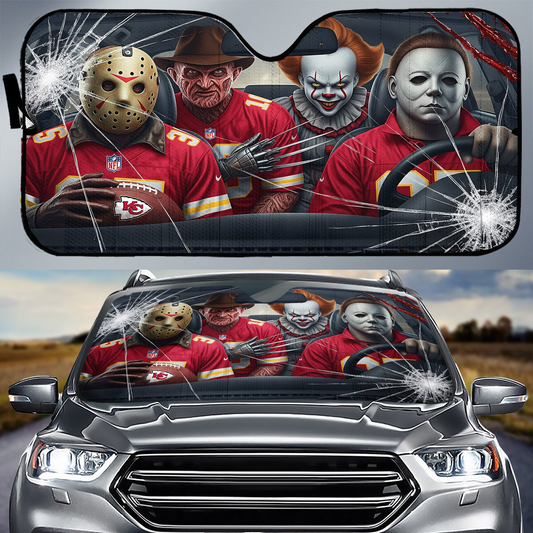 KCC x NFL Horror Car Sunshade For Fan DDT CTND