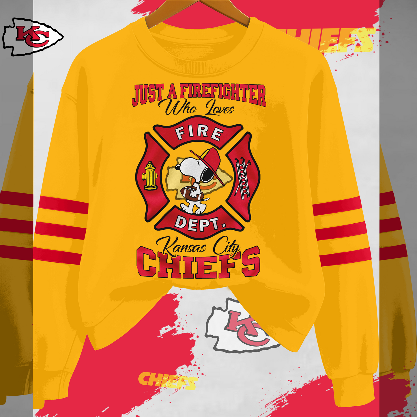 KCC x NFL Just A Firefighter Who Love Sweatshirt DDT HLPHUONG