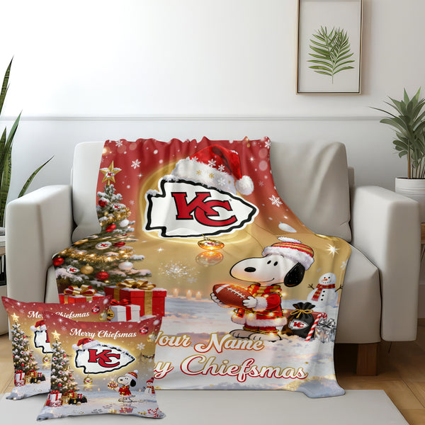 KCC x SNP Premium Christmas Fleece Blanket & Throw Pillow V1 NAK NHT