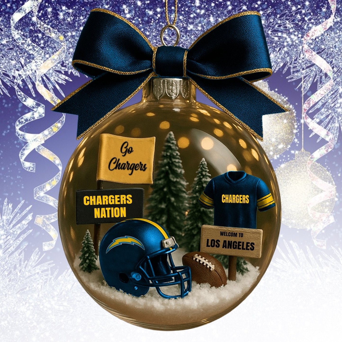 LAC  NFL Acrylic Ball Ornament - Best Gift For Fans DDT CTND