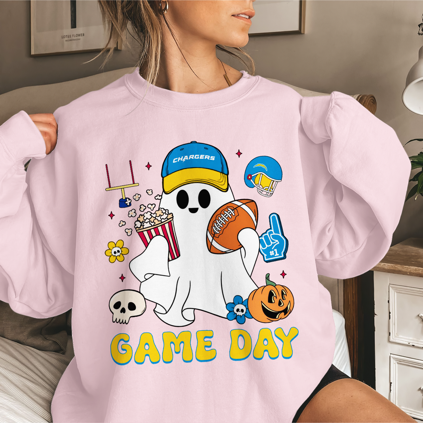 LAC Game Day Football Ghost Sweatshirt DDT NTL