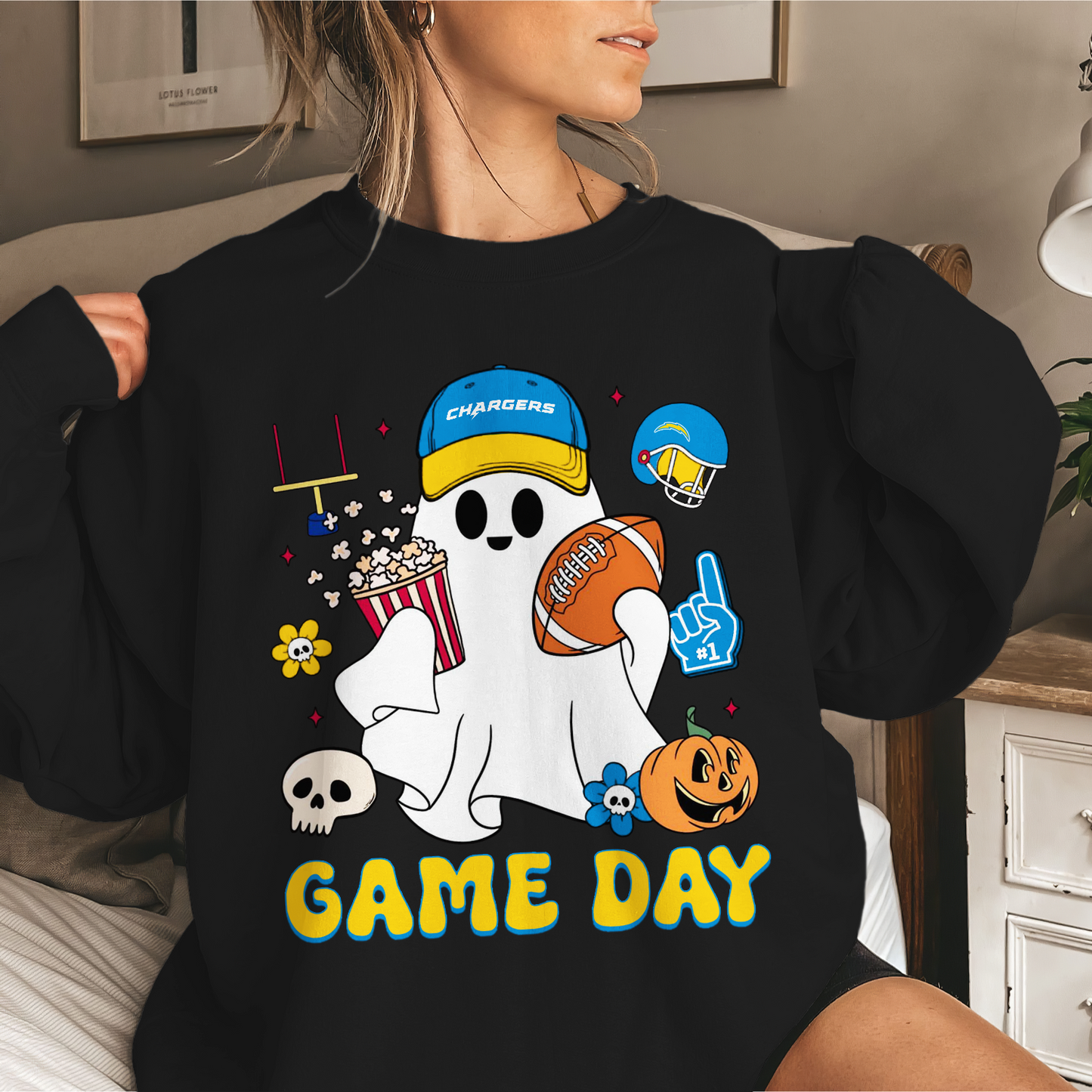 LAC Game Day Football Ghost Sweatshirt DDT NTL