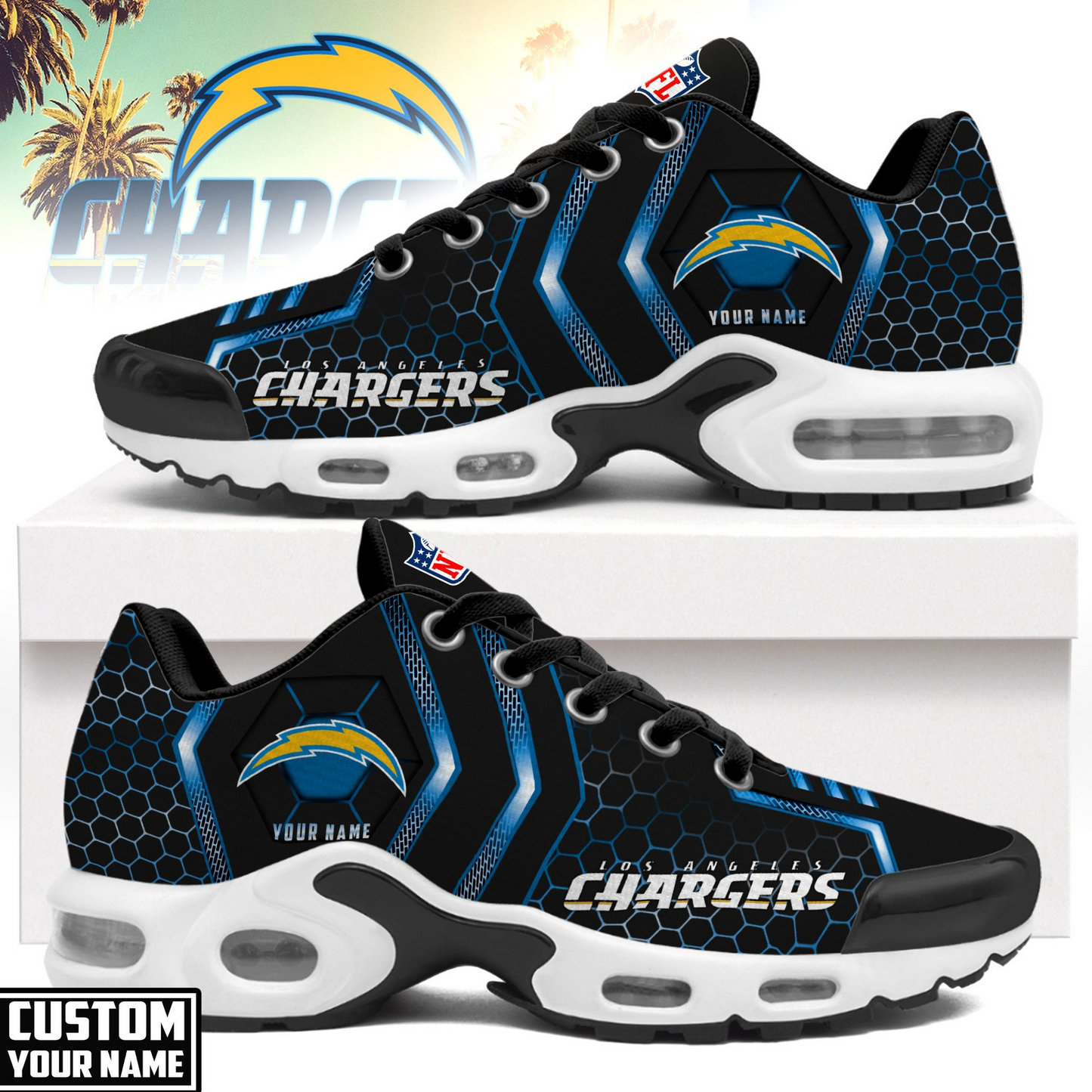 LAC NFL Personalized Air Max Shoes Exclusive DDT CTND