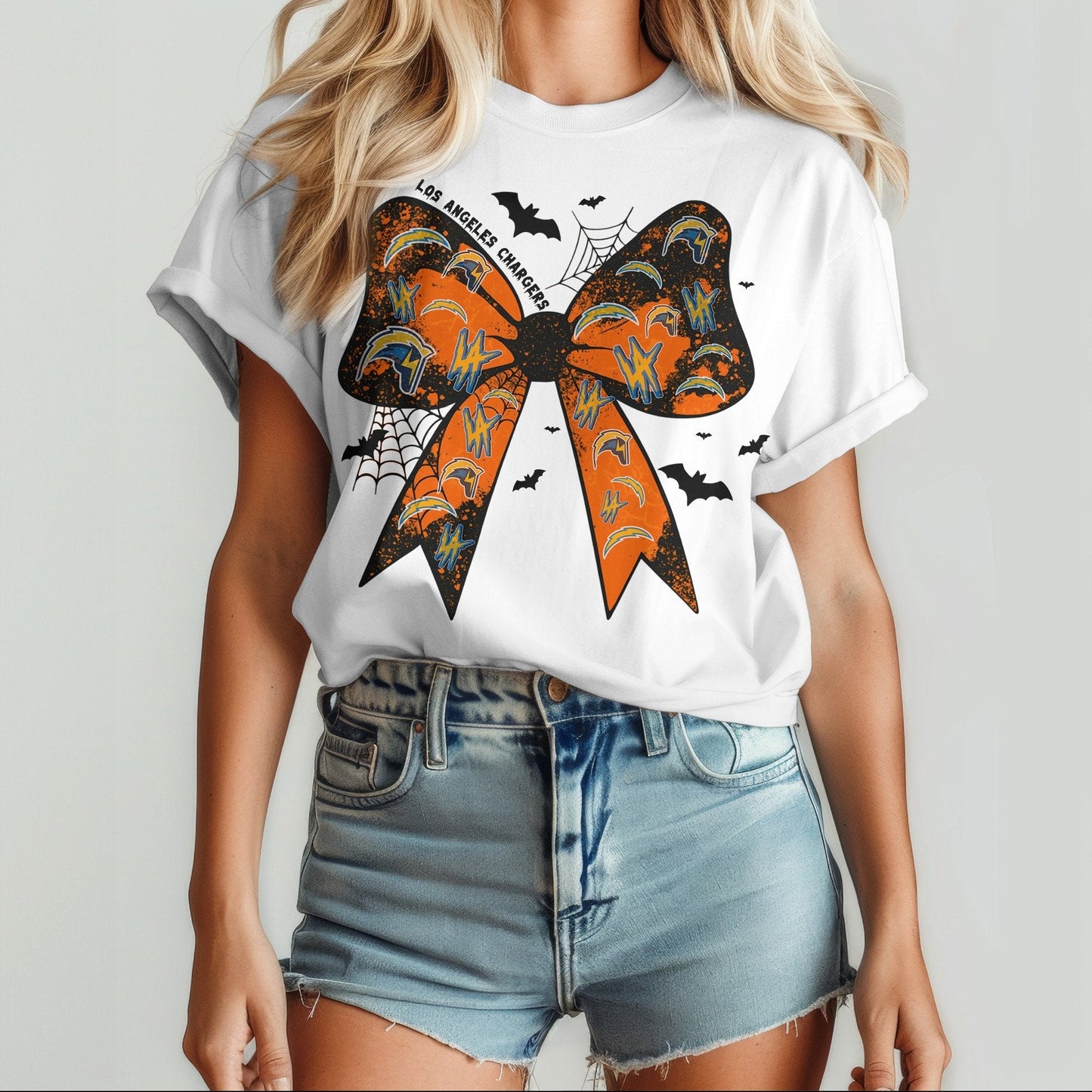 LAC x NFL Halloween Bow 3D Shirt 0409 DatND DVT