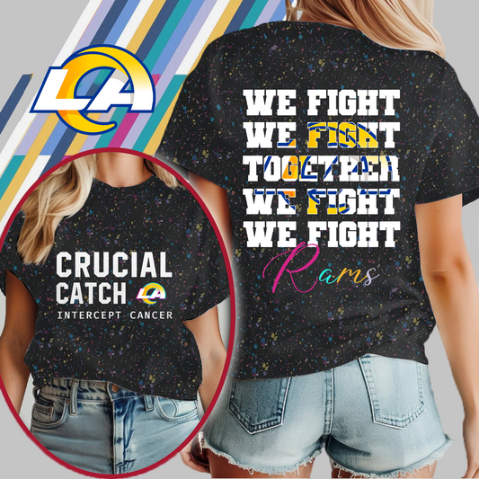 LAR NFL Crucial Catch We Fight Together T-Shirt DDT HLPHUONG